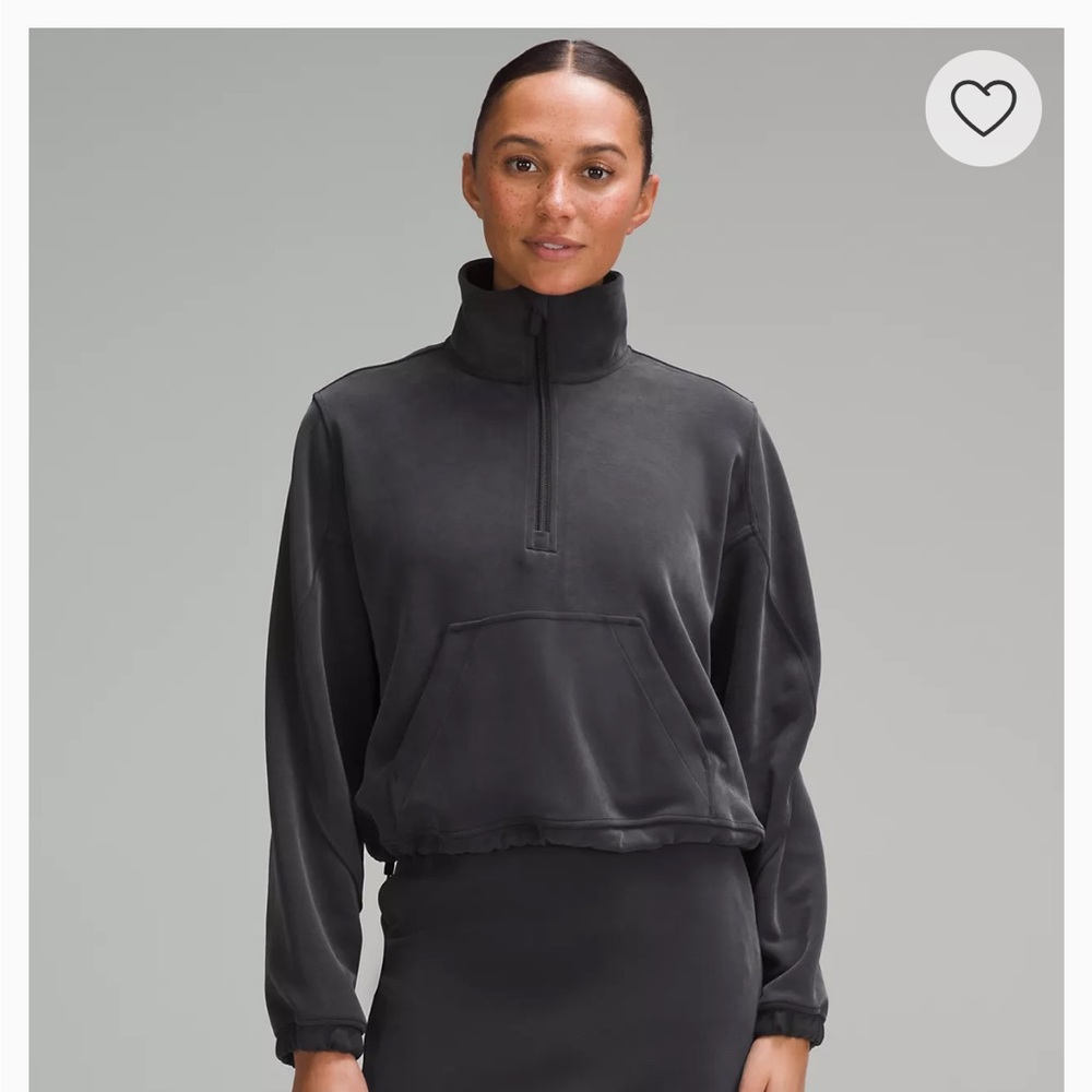 Lululemon Brushed Softstreme Half Zip - Graphite Grey